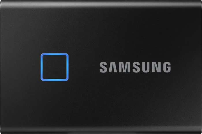 Samsung Portable SSD T7 Touch, Metallic Black, 500GB, USB-C 3.1