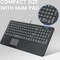 Perixx Periboard-534 Wired Compact Keyboard with Touchpad and USB Hubs, schwarz, USB, US Vorschaubild