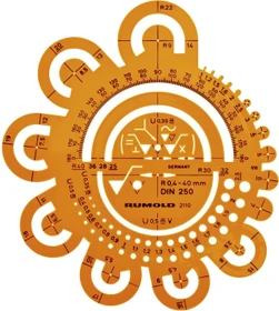Rumold Abrundungsschablone, orange