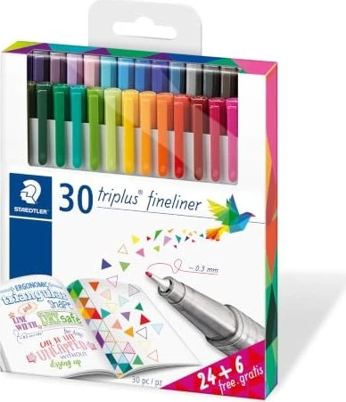 Staedtler triplus fineliner 334 0.3mm sortiert, 30er-Set