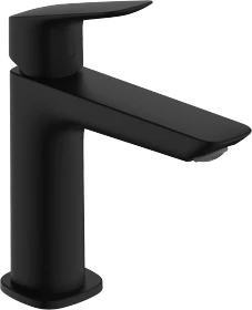 Hansgrohe Logis Einhebel-Waschtischmischer 110 Fine mit Zugstangen-Ablaufgarnitur mattschwarz