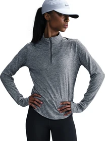 Nike Swift Dri-FIT UV 1/4-Zip Laufshirt langarm smoke grey/heather (Damen)