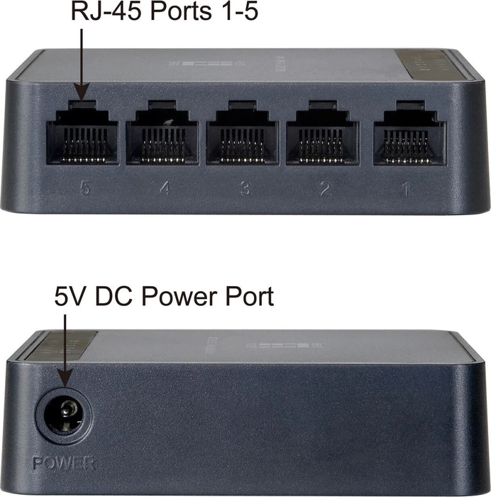 LevelOne FEU Desktop Switch, 5x RJ-45