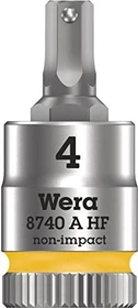 Wera 8740 A HF Zyklop Innensechskant Steckschlüssel 1/4", 4x28mm