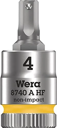 Wera 8740 A HF Zyklop Innensechskant Steckschlüssel 1/4", 4x28mm