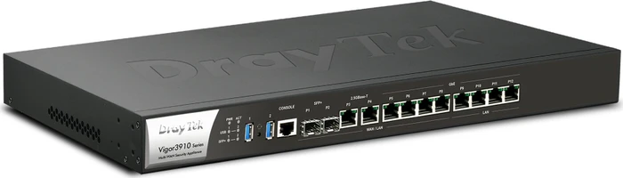 DrayTek Vigor 3910 Rackmount Gigabit Router, 10x RJ-45, 2x SFP+