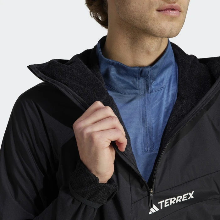 adidas Techrock Ultralight 1/2-Zip Hooded Anorak schwarz (Herren)
