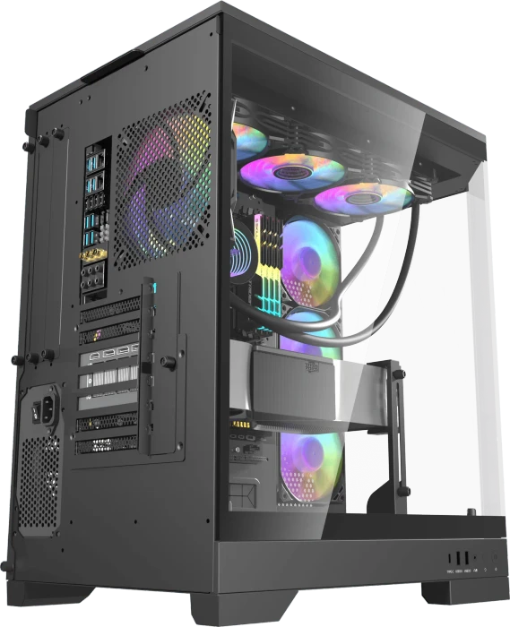DarkFlash DQX90 Black, Glasfenster
