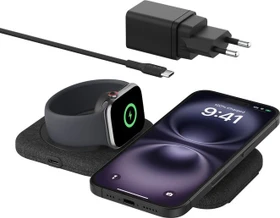 Belkin BoostCharge Pro magnetische 2-in-1-Reiseladestation mit Qi2 (15 W) schwarz
