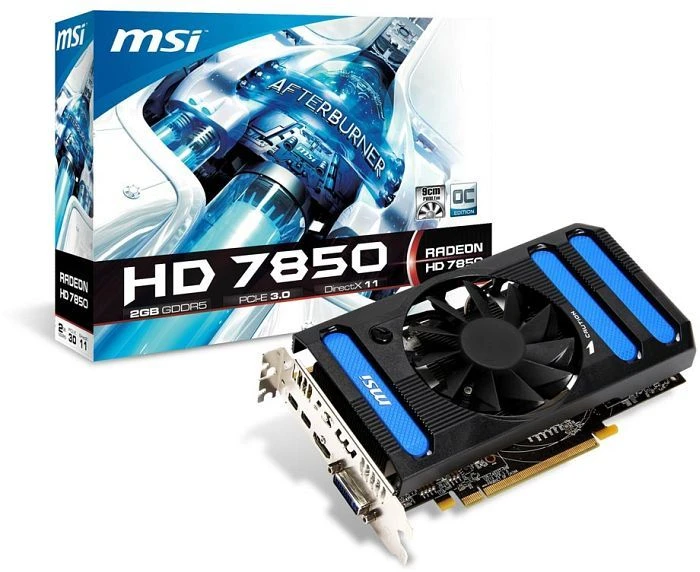 MSI Radeon HD 7850, R7850 2GD5/OC, 2GB GDDR5, DVI, HDMI, 2x mDP