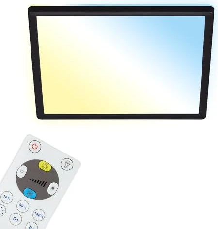 Briloner Slim LED Deckenleuchte 18W 29.3cm schwarz
