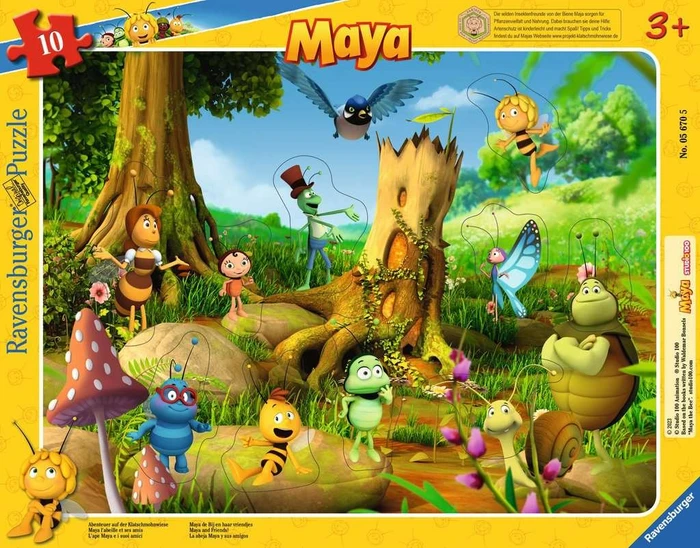 Ravensburger Puzzle Biene Maja Abenteuer auf der Klatschmohnwiese