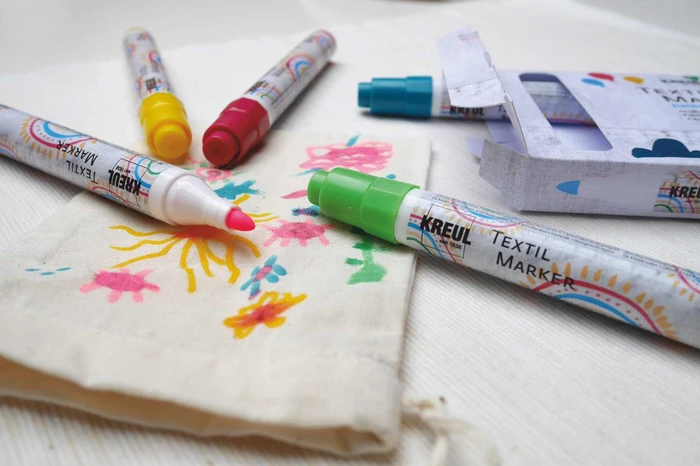 Kreul Textil Marker medium Junior 5 Farben, 5er-Set