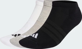 adidas Cushioned Low Cut Socken medium grey heather/white/black, 3 Paare