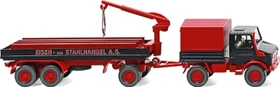 Wiking Unimog U 1700 mit Bauanhänger Eisen- und Stahlhandel A.G.
