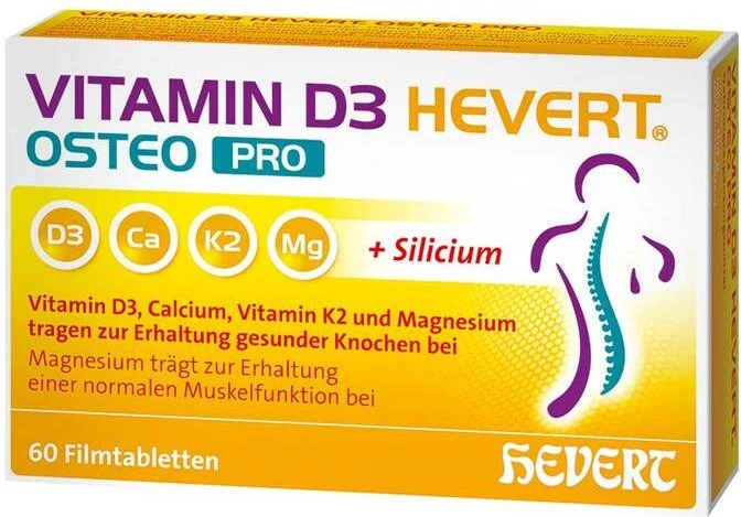 Vitamin D3 Hevert Osteo Pro Filmtabletten, 60 Stück