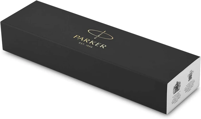 Parker IM black lacquer/gold trim, rechte Hand, fein, Geschenkbox