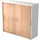 Hammerbacher Schiebetürenschrank 3OH V1753S, Relinggriff, weiß/nussbaum, Aktenschrank (V1753S/W/N/RE)