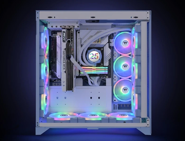 Thermaltake SWAFAN EX12 ARGB Sync TT Premium Edition Hydrangea Blue, blau/weiß, 120mm, 3er-Pack