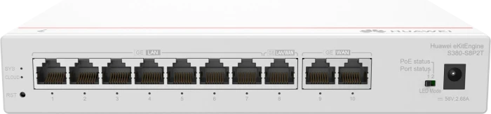 Huawei eKit SME Network eKitEngine S380 S8P2T Desktop Gigabit Router, 10x RJ-45, 124W PoE+