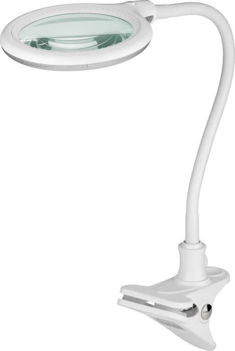 Wentronic Goobay LED-Stand-/Klemm-Lupenleuchte, 6W, 1.75x, 3 Dioptrien weiß