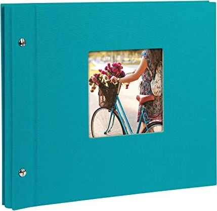 Goldbuch Schraubalbum Bella Vista 30x25 weiße Seiten türkis