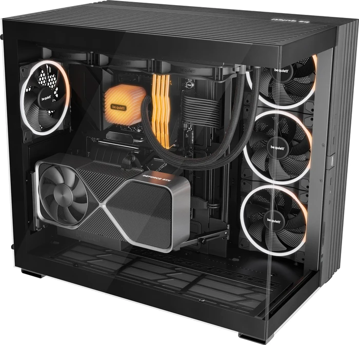 be quiet! Light Base 900 DX Black, schwarz, Glasfenster