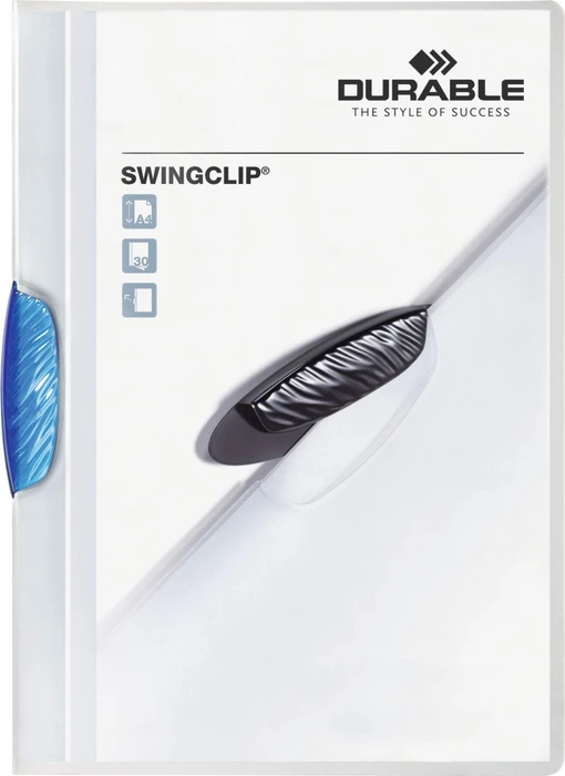 Durable Swingclip Klemmmappe, A4, blau/transparent