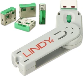 Lindy USB Portblocker, grün, 4er-Pack
