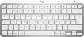 Logitech MX Keys Mini for Mac, LEDs weiß, Logi Bolt, Pale Gray, weiß/grau, USB/Bluetooth, UK
