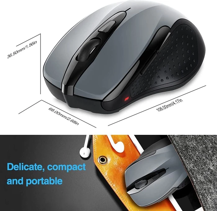 TeckNet Pro 2.4G Wireless, grau, USB