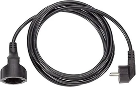 Bachmann Netzkabel Schuko-Verlängerung schwarz, 5m