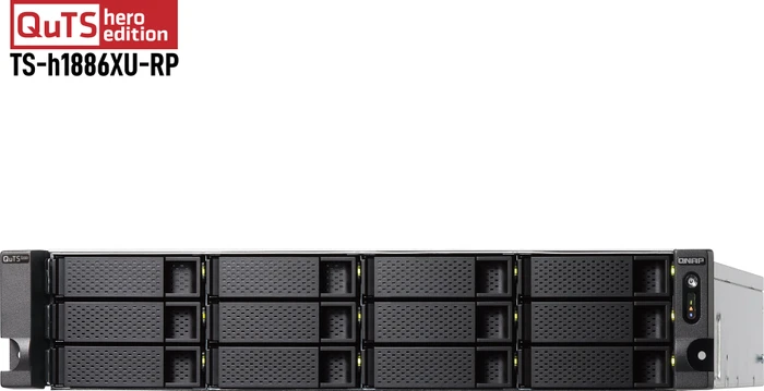 QNAP QuTS hero TS-h1886XU-RP-D1622-32G 9TB, 32GB RAM ECC, 2x SFP+ 10Gb/s, 2x RJ-45 10GBase-T, 2HE