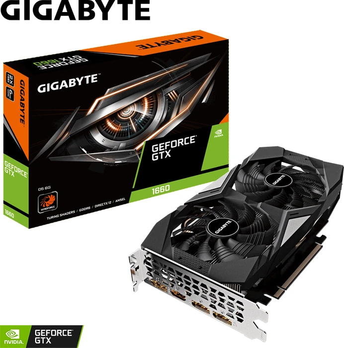 GIGABYTE GeForce GTX 1660 D5 6G, 6GB GDDR5, HDMI, 3x DP
