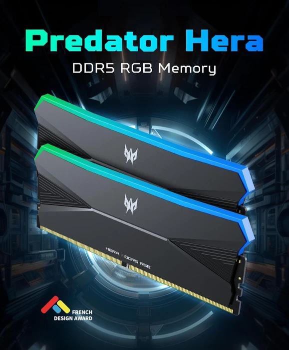 Acer Predator Hera RGB schwarz UDIMM 64GB Kit, DDR5-6400, CL32-39-39-102, 2RX8