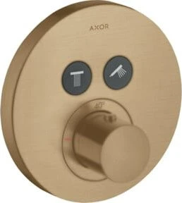 Hansgrohe Axor ShowerSelect rund Thermostat mit 2 Ventilen brushed bronze