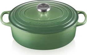 Le Creuset Signature Gusseisen Bräter oval 27cm 4.1l bamboo green