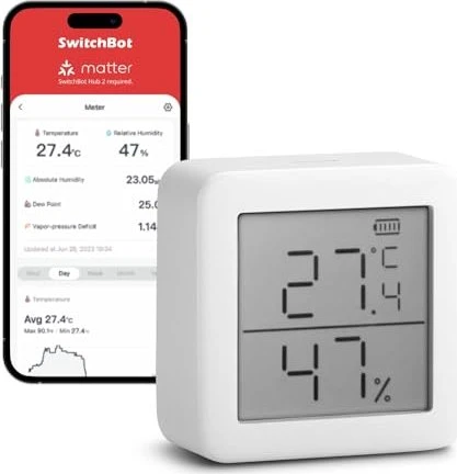 SwitchBot Meter Hygrometer-Temperaturstation, digital