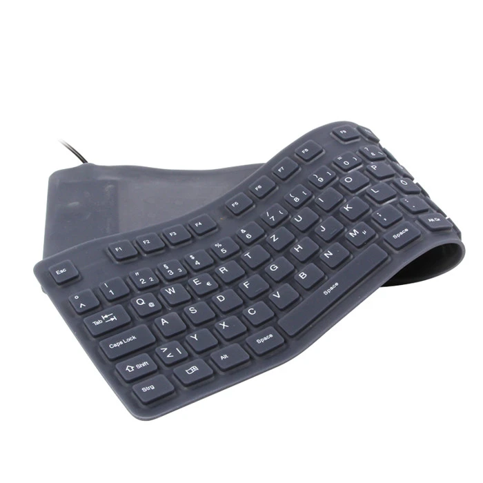 LogiLink Flexible Waterproof Keyboard schwarz, PS/2 &, PS/2 & USB, DE