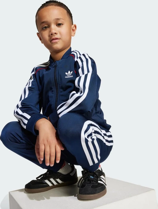 adidas Adicolor SST Trainingsanzug night indigo/white/better scarlet (Junior)