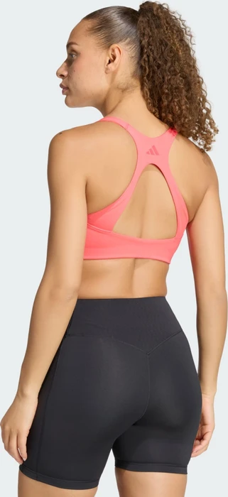 adidas Optime Workout 3-Streifen Medium-Support Sport-BH pure turbo/core pink (Damen)