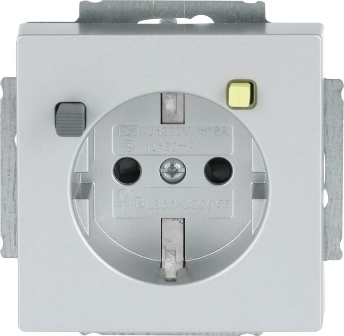 Busch-Jaeger Future Linear FI-Schukomat Steckdosen-Einsatz, alusilber (3120 EUCB-83)