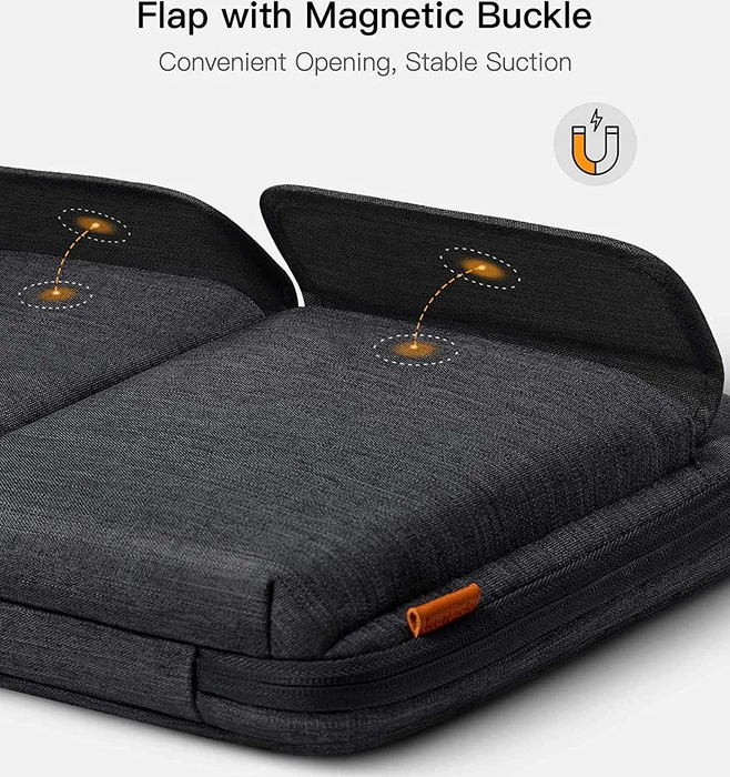 Inateck 13" EdgeKeeper 360° schützende Laptop Schultertasche, schwarzgrau