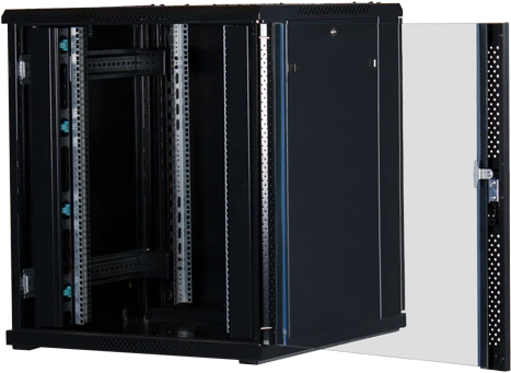 Rockstable 19" Serverschrank 18HE, Sicherheitsglastür, IP2X, schwarz, 800mm tief