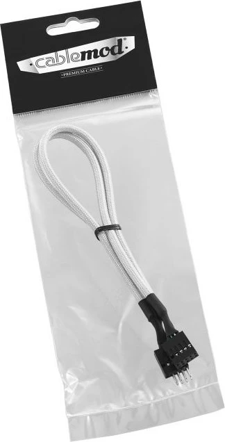 CableMod ModFlex internes 9-Pin USB 2.0 Kabel, weiß, ummantelt, 0.3m
