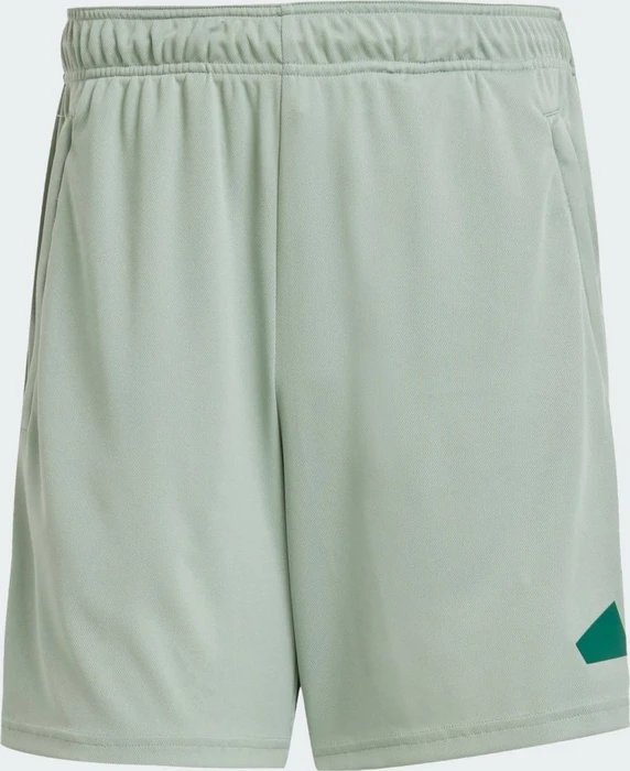 adidas Train Essentials Logo Training Trainingshose kurz silver green/collegiate green (Herren)