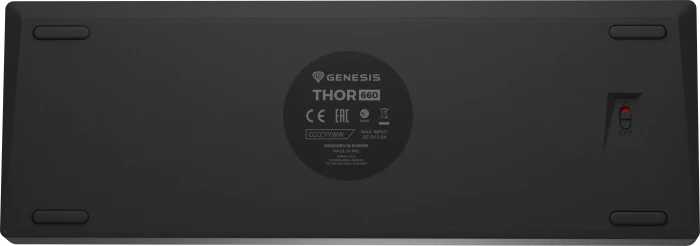 Genesis Thor 660 G2 Wireless, PBT, schwarz, LEDs RGB, Gateron BROWN, USB/Bluetooth, US