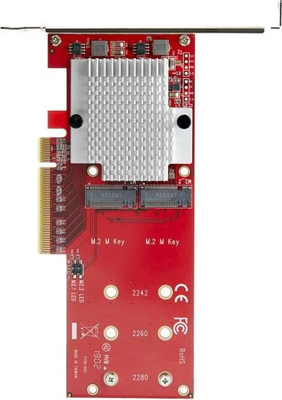 StarTech PCI Express x8 Card > 2 x internal NVMe M.2 Key M