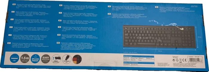 Vivanco IT-KB PS2 Full Size Tastatur mit Ziffernblock und PS2 Adapter, PS/2 & USB, DE