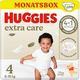 Huggies Extra Care Gr.4 Einwegwindel, 8-16kg, 120 Stück (2x 60 Stück)